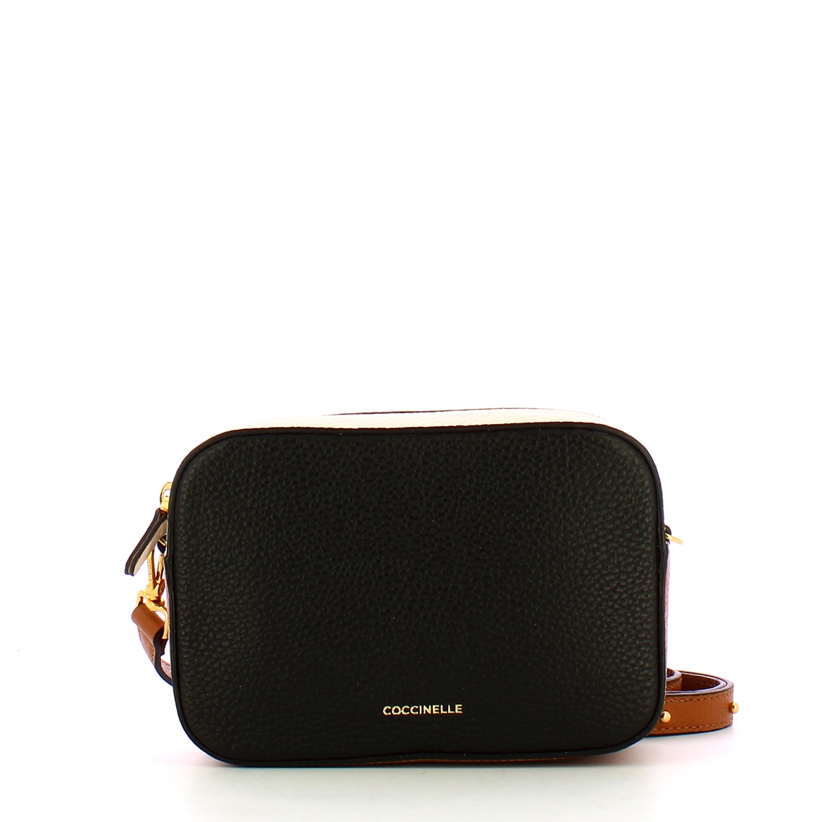 Sac Bandoulière Coccinelle Tebe Crossover Fondant Brown - Cuir De Vache, Taille S, Neuf Avec étiquettes
