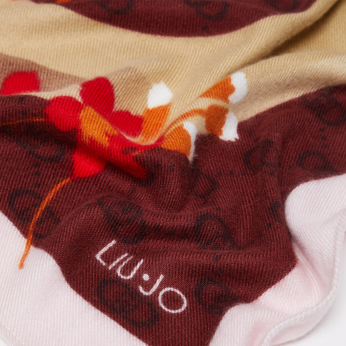 Foulard In Viscosa Stampato Floreale Liu Jo, Misura 120x120 Cm, Colore Fucsia, Per Un Look Elegante E Femminile