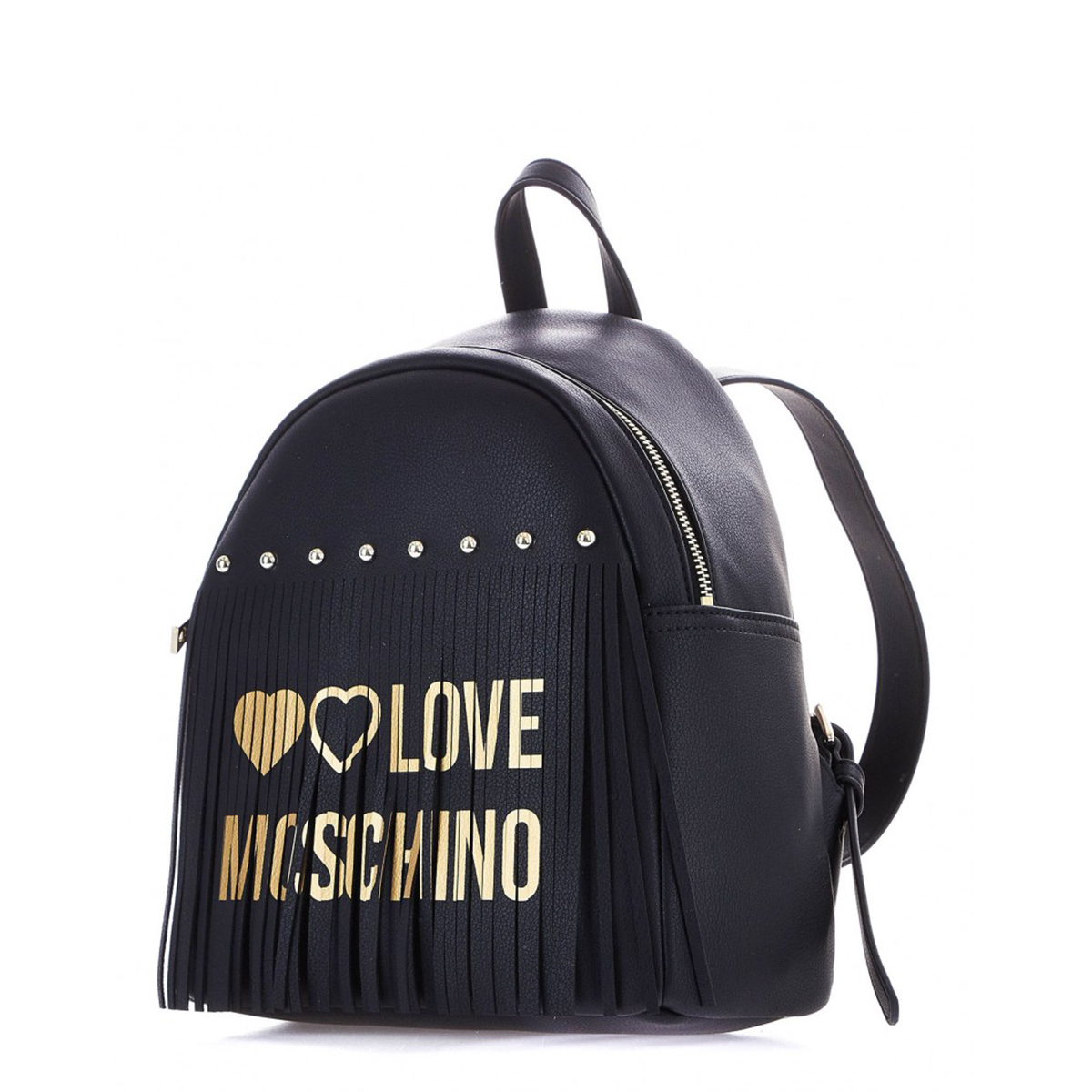 Love Moschino Black Backpack with Gold Logo and Colorful Tassel Cordura nylon backpack Medium | Moschino main image 2