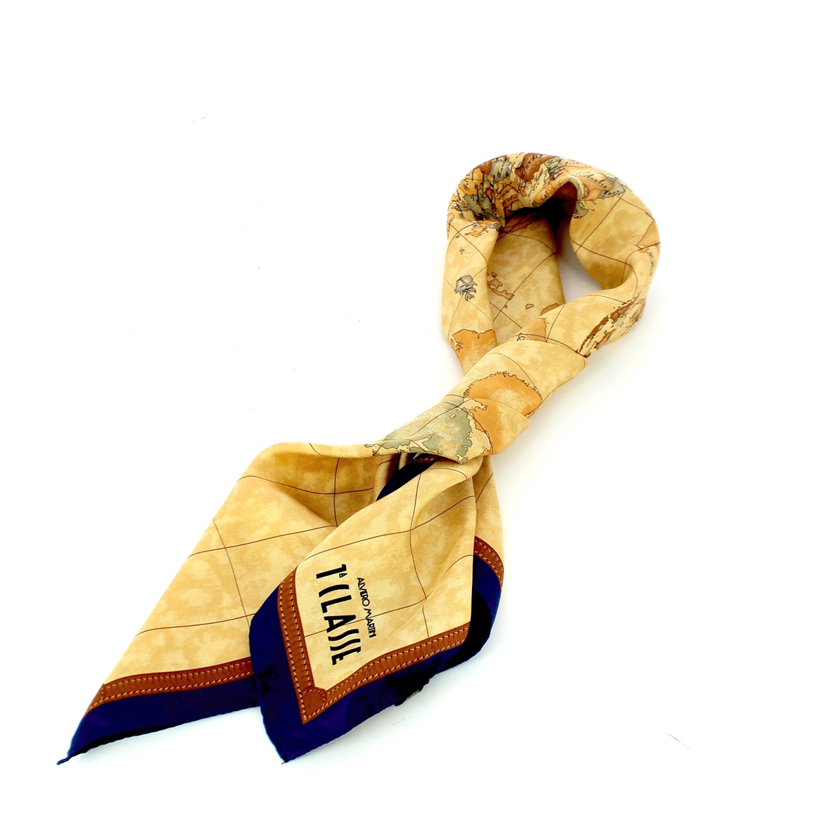 Sciarpa Geo Filetto ALVIERO MARTINI 1A Classe - Lana E Cotone, Colore Blu Cobalto, Autunno/Inverno