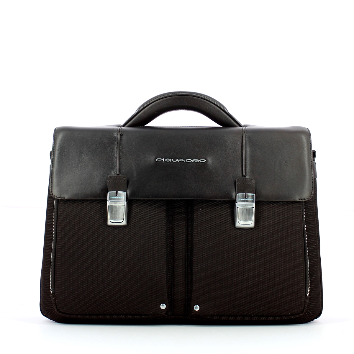 Sac Cartable The Bridge En Cuir – Modèle Due Soffietti – Marron – Taille Moyenne – Fabriqué En Italie