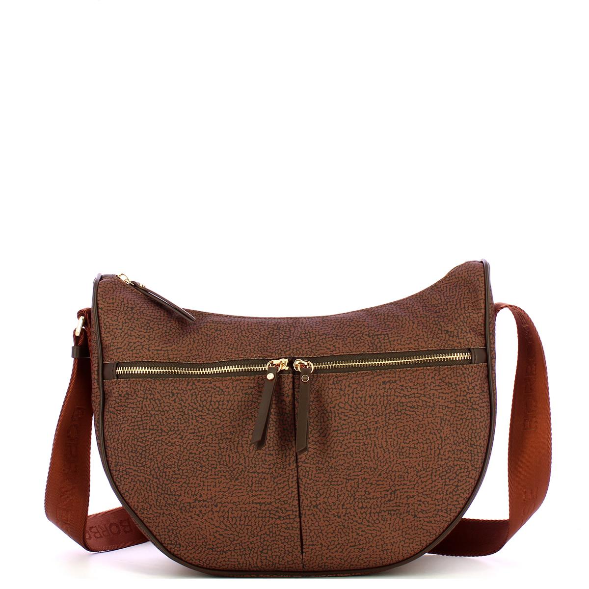 Borsa a tracolla 'Dreamy' media in pelle stampa cocco Donna, Marrone | Milano Borsa a tracolla 'Dreamy' media in pelle stampa cocco Donna, Marrone | Milano