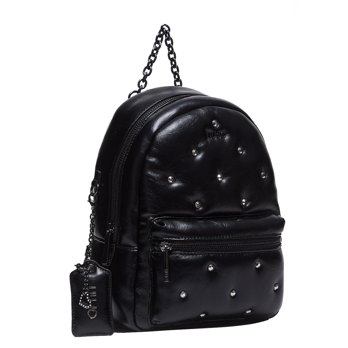 Liu Jo Black Backpack with Silver Studs LIU JO BACKPACK - Rucksack - nero/black - Zalando.co.uk main image 4