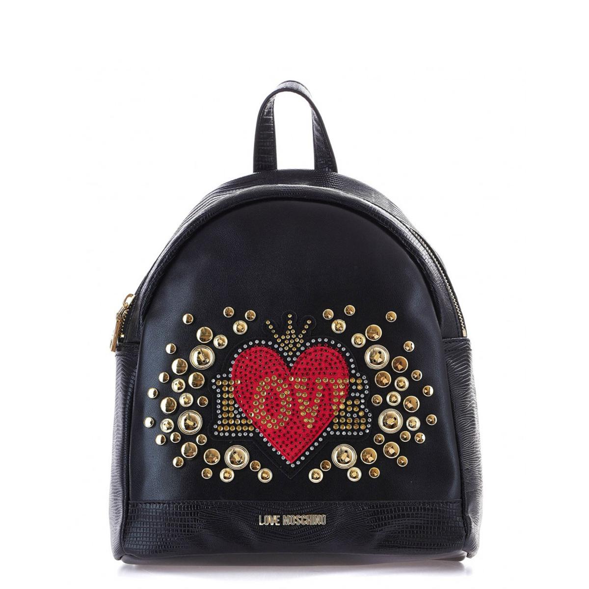 Backpack Heart and studs Love Moschino | Bagalier.com