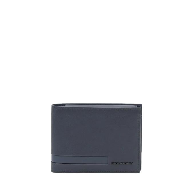 Portafoglio con portamonete RFID Blu