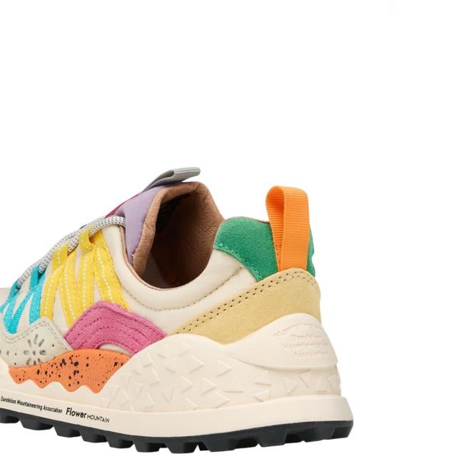 Sneakers Donna Washi Suede/Nylon Cream Off White Fuchsia