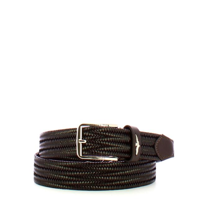 Aeronautica Militare Cintura in pelle intrecciata - 1