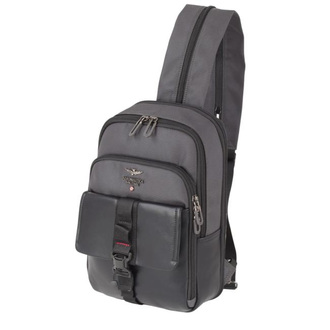 Aeronautica Militare Monospalla Typhoon convertibile Grigio Nero - 1