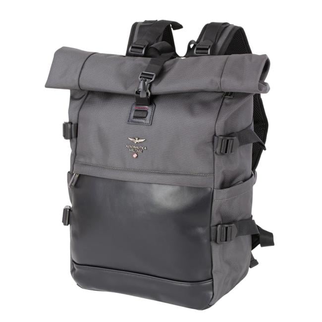 Aeronautica Militare Zaino Typhoon Roll-Up Grigio Nero - 1