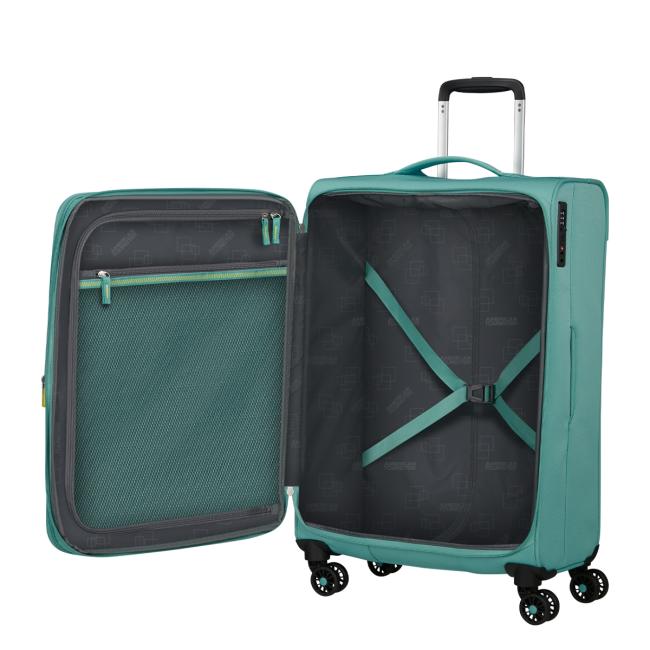 American Tourister Trolley Medio Aerospin Spinner Exp. 69 cm Dusty Turquoise - 3