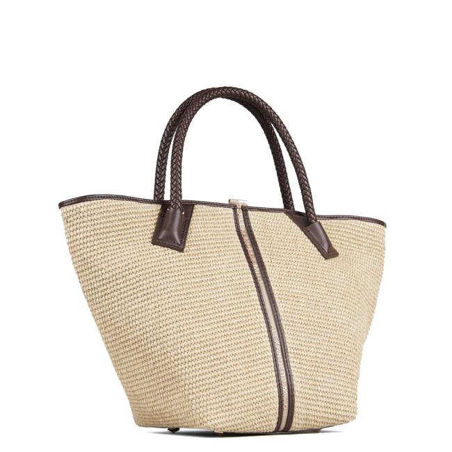 Alexander Smith Borsa a mano Lauren Medium in rafia Camel Dark Brown - 2