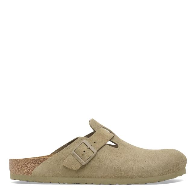 Birkenstock Sabot Boston Suede Faded Khaki - 1