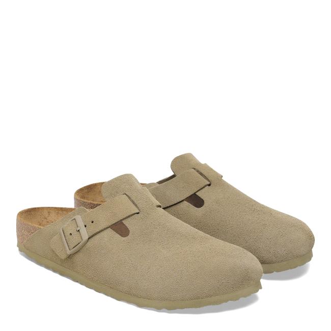 Birkenstock Sabot Boston Suede Faded Khaki - 4
