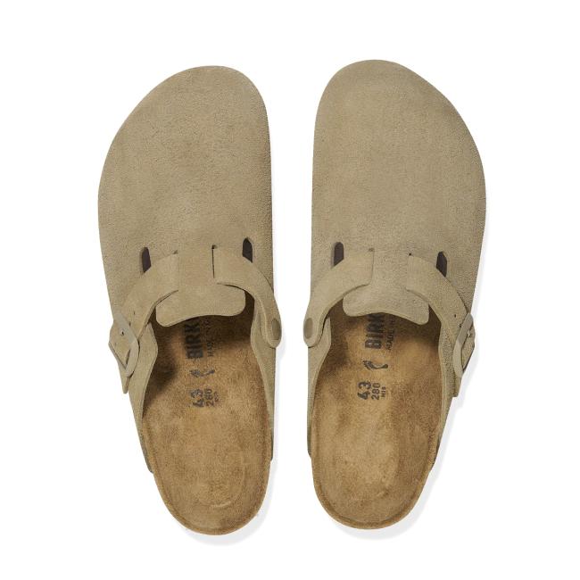 Birkenstock Sabot Boston Suede Faded Khaki - 5