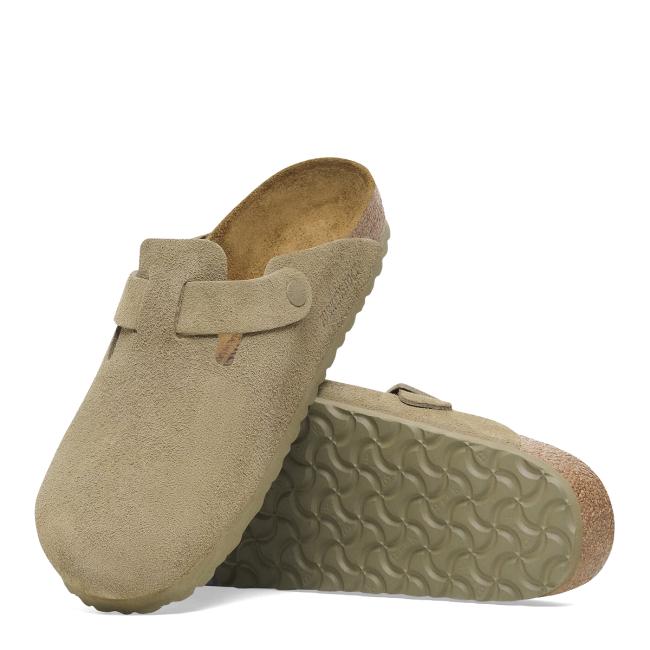 Birkenstock Sabot Boston Suede Faded Khaki - 6
