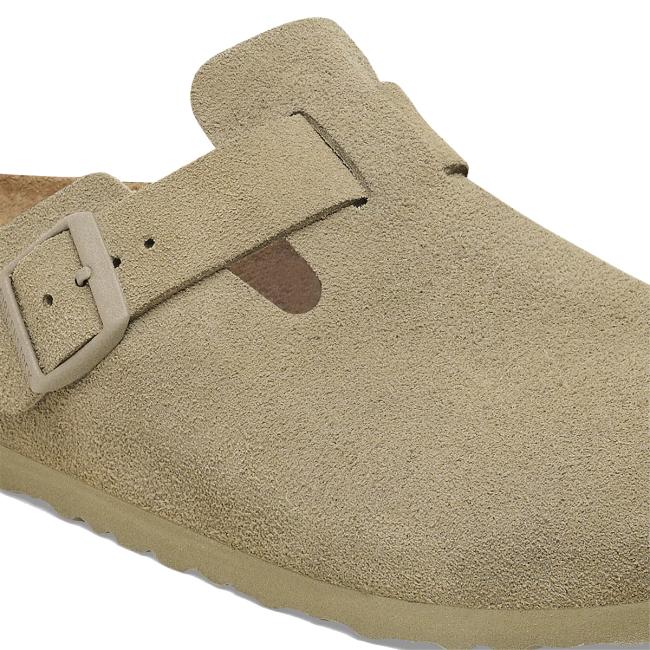 Birkenstock Sabot Boston Suede Faded Khaki - 7