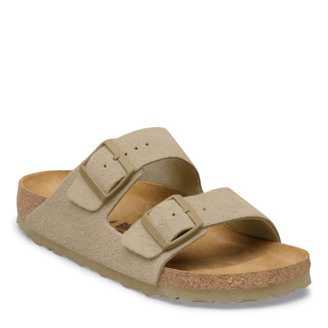 Birkenstock Sandali Arizona Suede Faded Khaki - 3