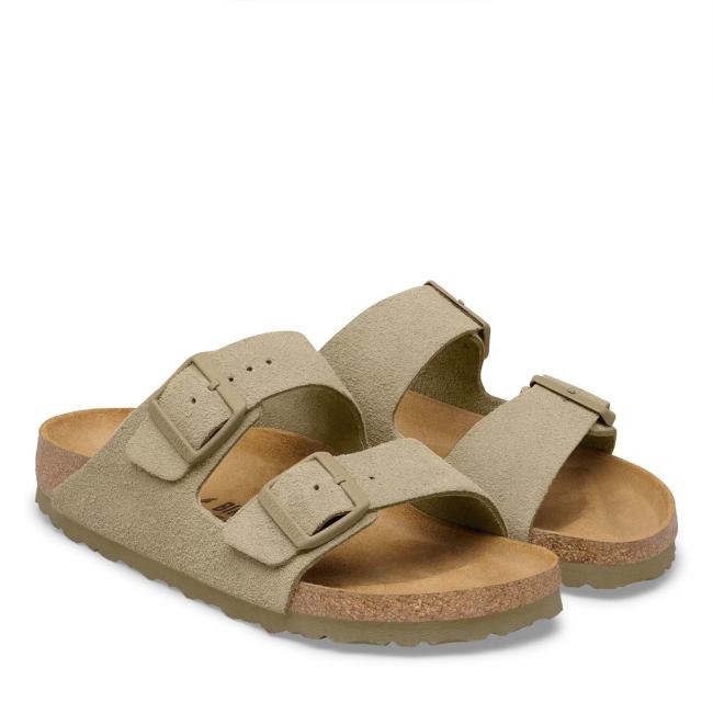 Birkenstock Sandali Arizona Suede Faded Khaki - 4