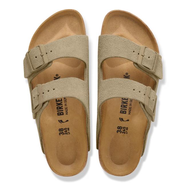 Birkenstock Sandali Arizona Suede Faded Khaki - 5