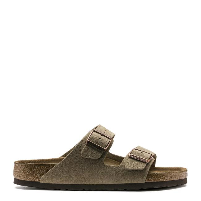 BIRK Sandali Arizona Suede Taupe - 1