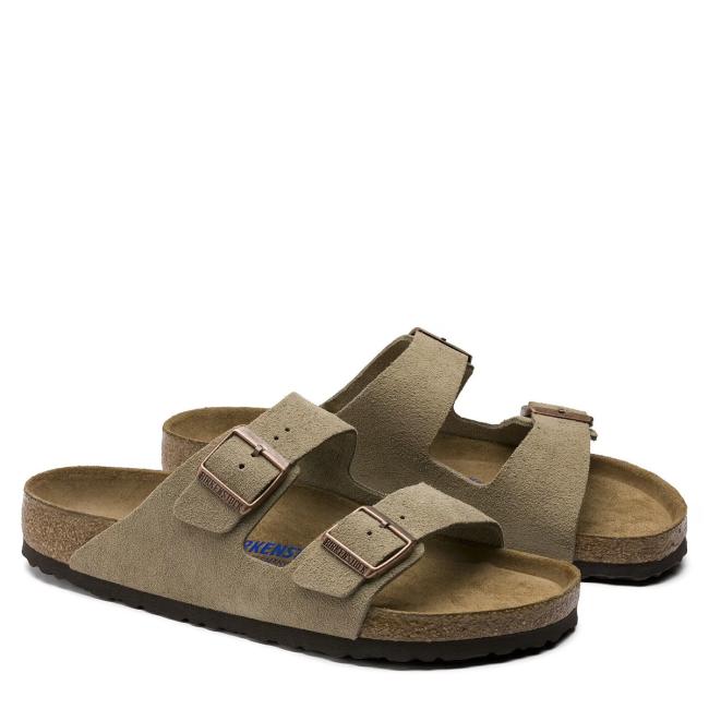 BIRK Sandali Arizona Suede Taupe - 4