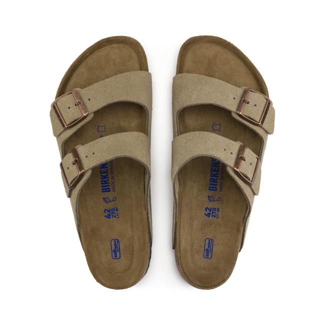 BIRK Sandali Arizona Suede Taupe - 5