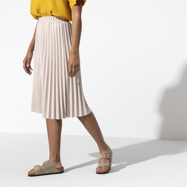 BIRK Sandali Arizona Suede Taupe - 9