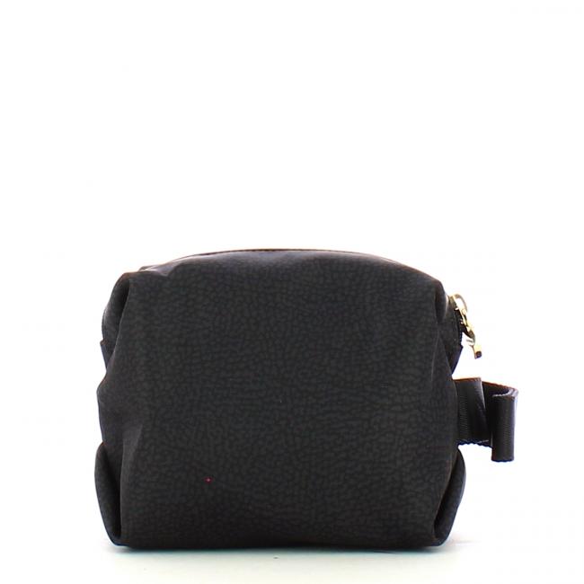 Borbonese Portacosmetici in Nylon Riciclato Dark Black - 3