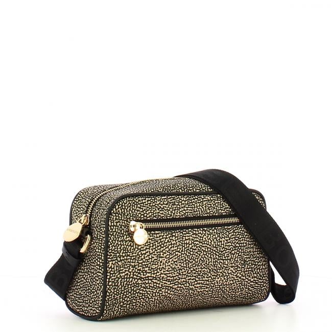 Borbonese Tracollina Small in Nylon Riciclato OP Naturale Nero - 2