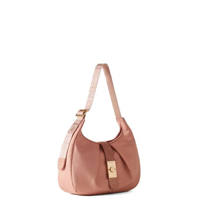 Borbonese Hobo Bag Cortina Small in Nylon Blush - 2