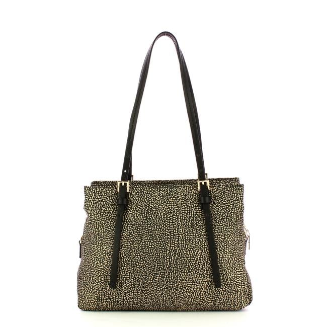 Borbonese Borsa a spalla Medium OP Naturale Nero - 3