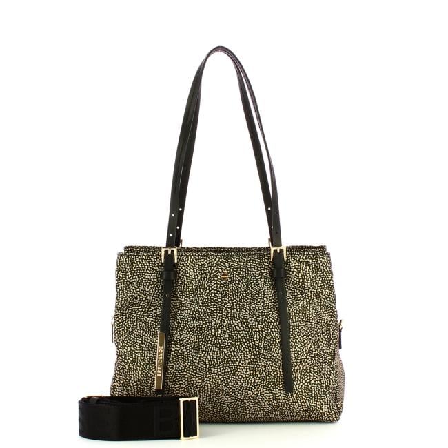 Borbonese Borsa a spalla Medium OP Naturale Nero - 4