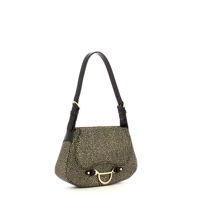 Borbonese Mini Borsa a mano Capri OP Naturale Nero - 2