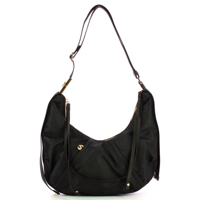Borbonese Borsa Hobo Small Dark Black - 1