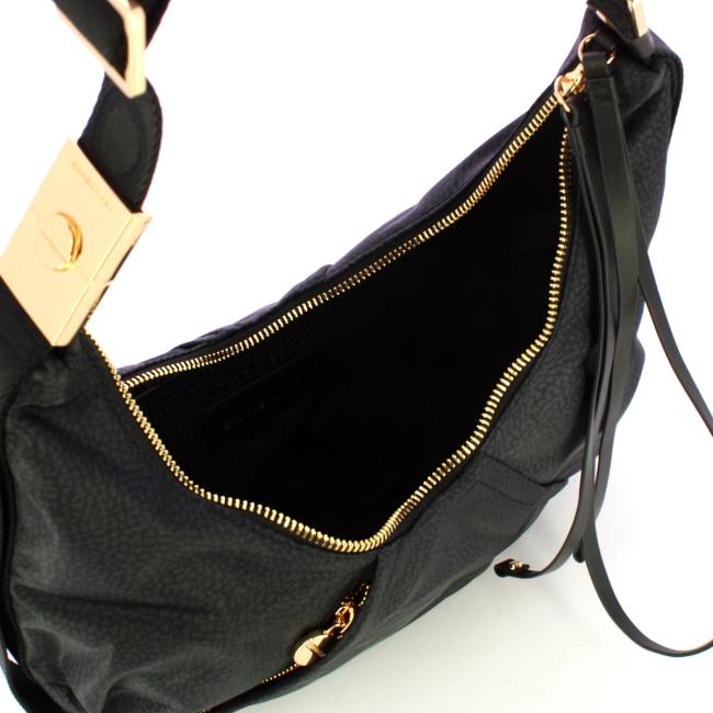 Borbonese Borsa Hobo Small Dark Black - 4