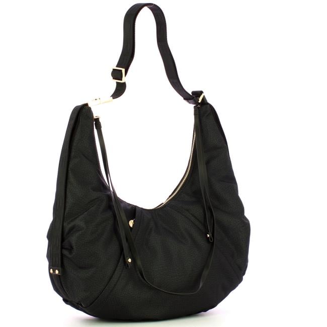 Borbonese Borsa Hobo Medium Dark Black - 2