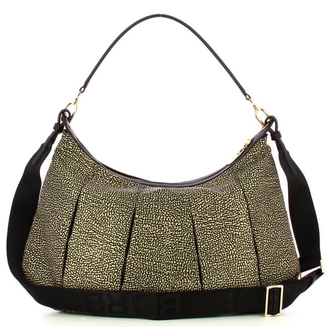 Borbonese Hobo Medium OP Naturale Nero - 3