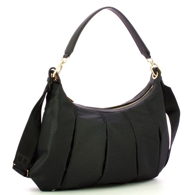 Borbonese Hobo Medium Dark Black - 2