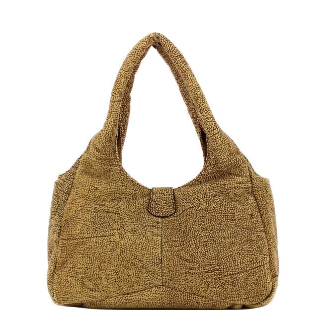 Borbonese Hobo Bag Eclipse Medium in suede OP Naturale - 3