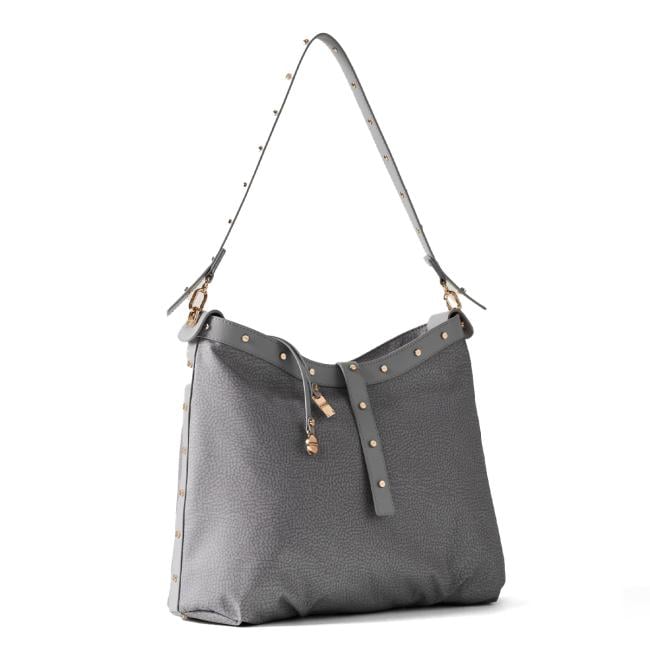 Borbonese Borsa a spalla Hobo Medium Cloud - 2