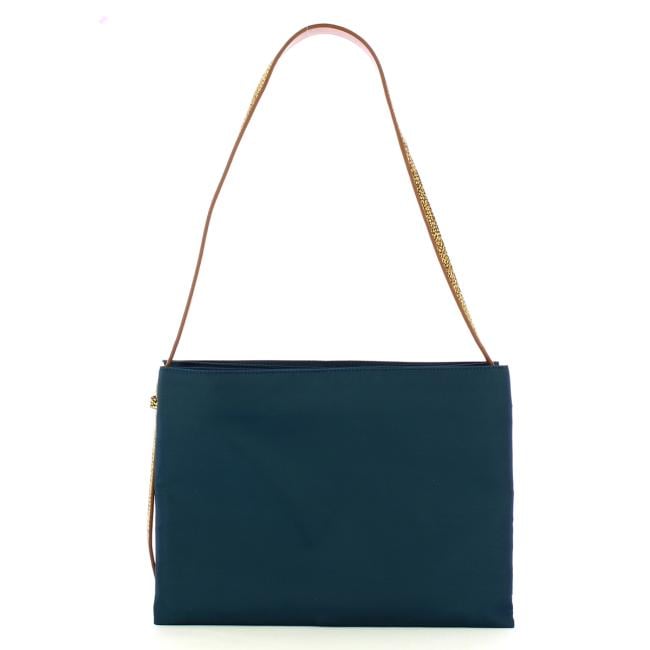 Borbonese Borsa a spalla Hobo S Blu Prussia OP Naturale - 3