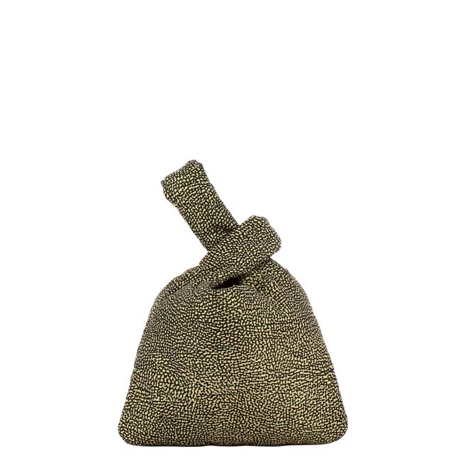 Borbonese Borsa a mano Twinnie Small OP Naturale Nero - 3