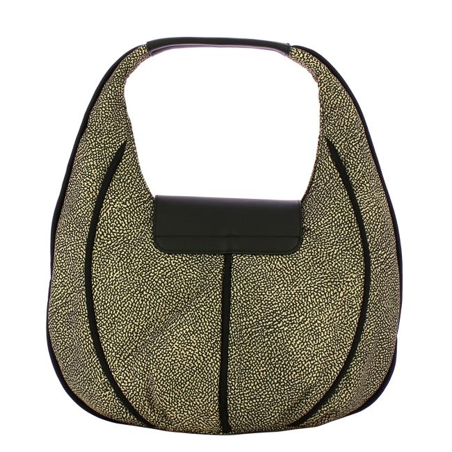 Borbonese Borsa Hobo Medium Cottage OP Naturale Nero - 3