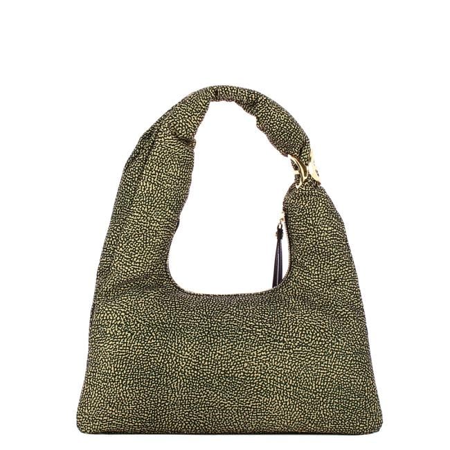 Borbonese Hobo Bag Twinnie Small OP Naturale Nero - 3