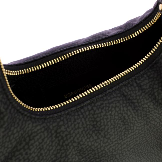 Borbonese Hobo Bag Twinnie Small Dark Black - 4