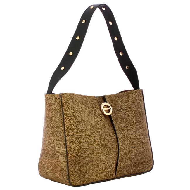 Borbonese Borsa Secchiello Small OP Naturale Nero - 2