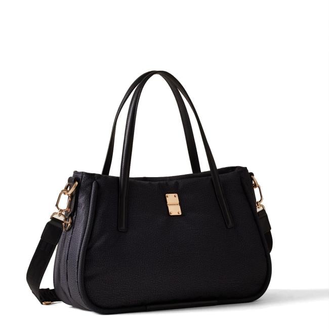 Borbonese Borsa a mano Cahier Medium Dark Black - 2