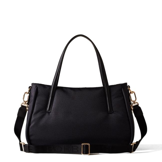 Borbonese Borsa a mano Cahier Medium Dark Black - 3