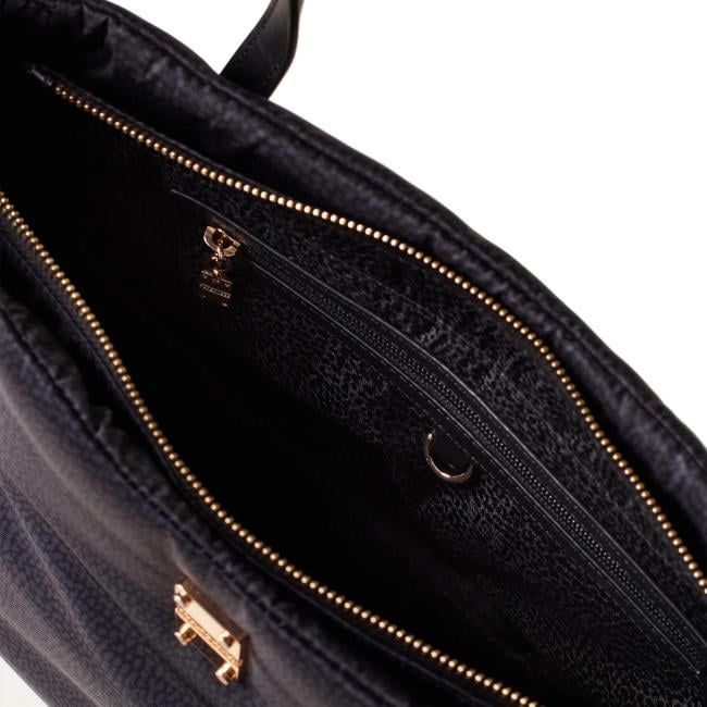 Borbonese Borsa a mano Cahier Medium Dark Black - 5