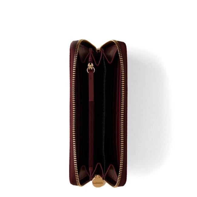 Borbonese Portafoglio RFID in Nylon Riciclato Zip Around Merlot - 3